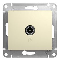 Розетка TV Коннектор без рамки Systeme Electric Glossa 1-м. бежевый картинка